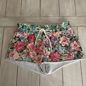 Beach Riot Pink Green Blue Floral Shorts Medium